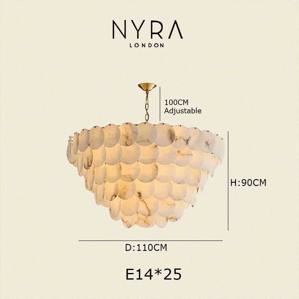 Molly Alabaster Tiered Chandelier