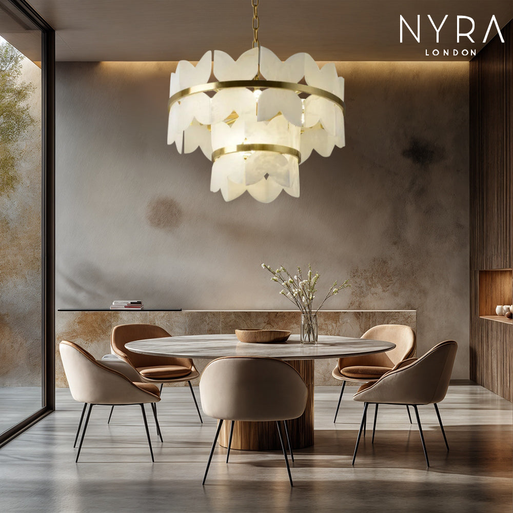 Zyra Alabaster Chandelier Light