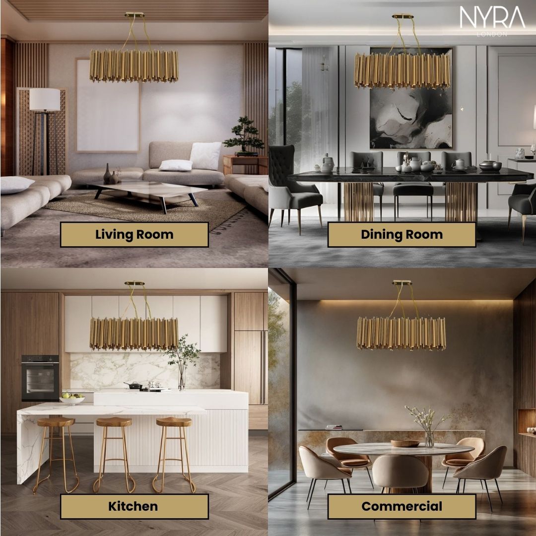 Gold Nest Oval Chandelier