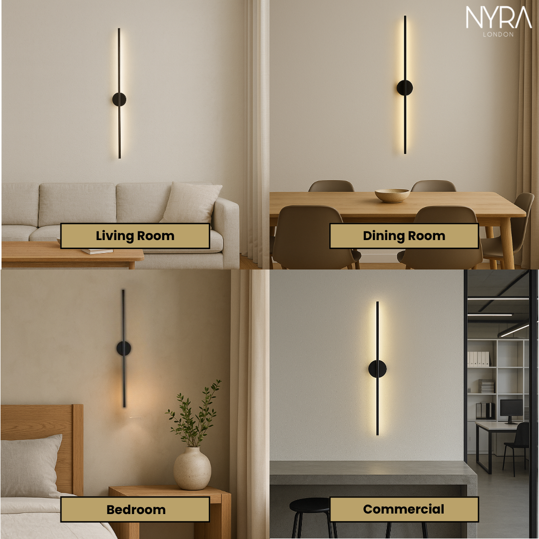 NYRA Black Tube Wall Lamp