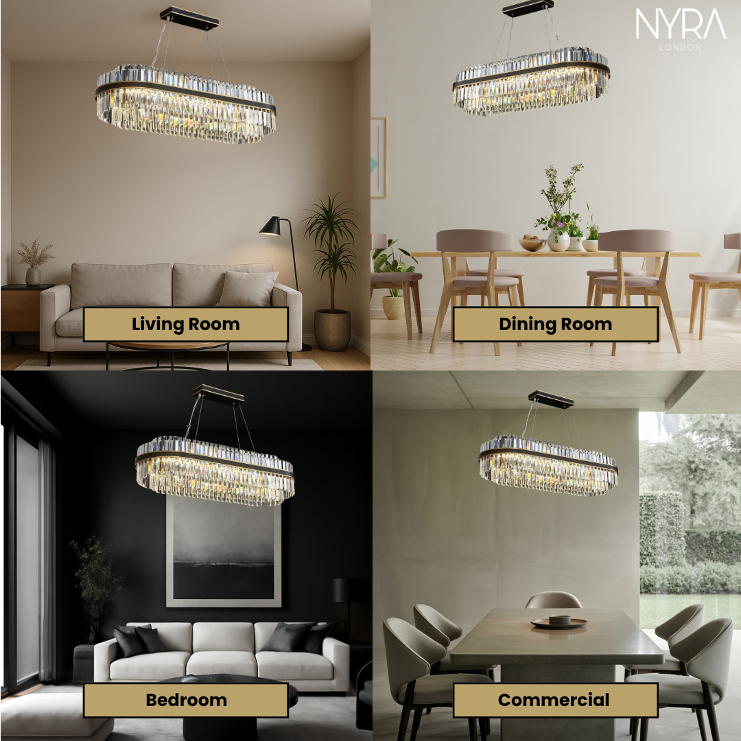 Oryx Rectangle Crystal Chandeliers