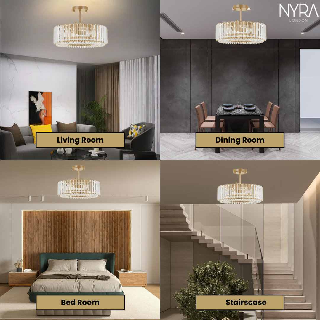 Glimmer Crystal Drum Chandelier