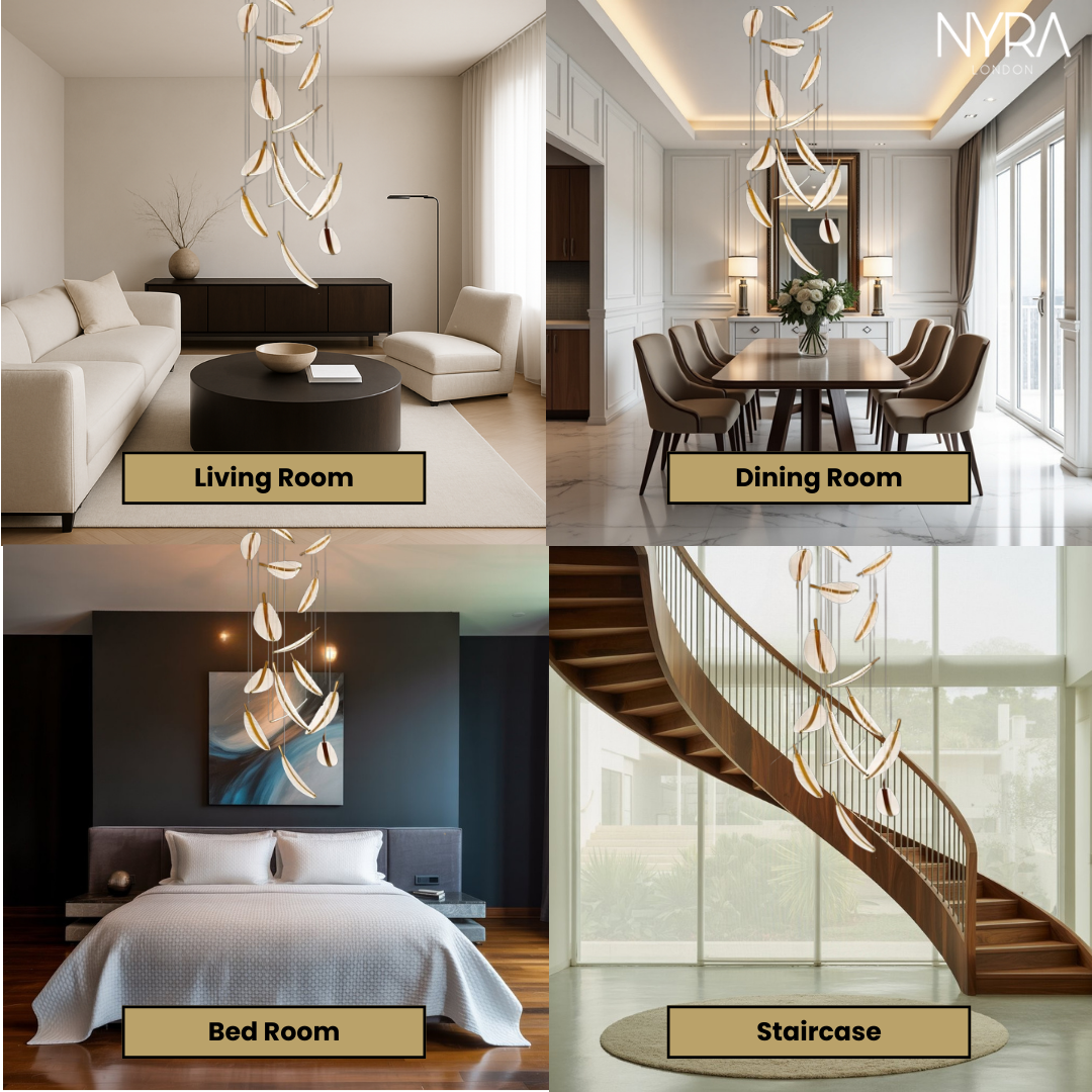 Golden Leaf LED Pendant