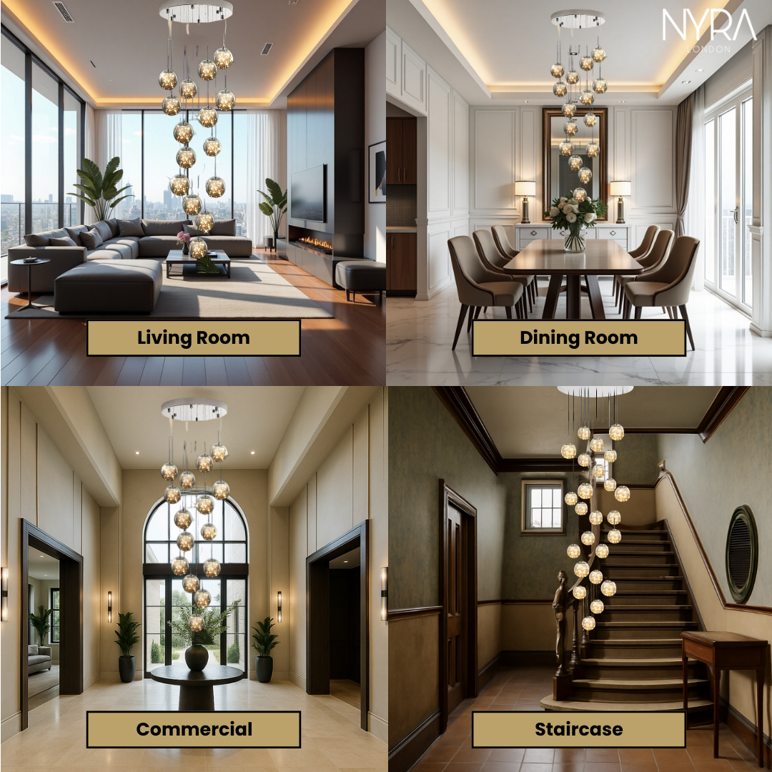 Bella Glass Ball Chandelier