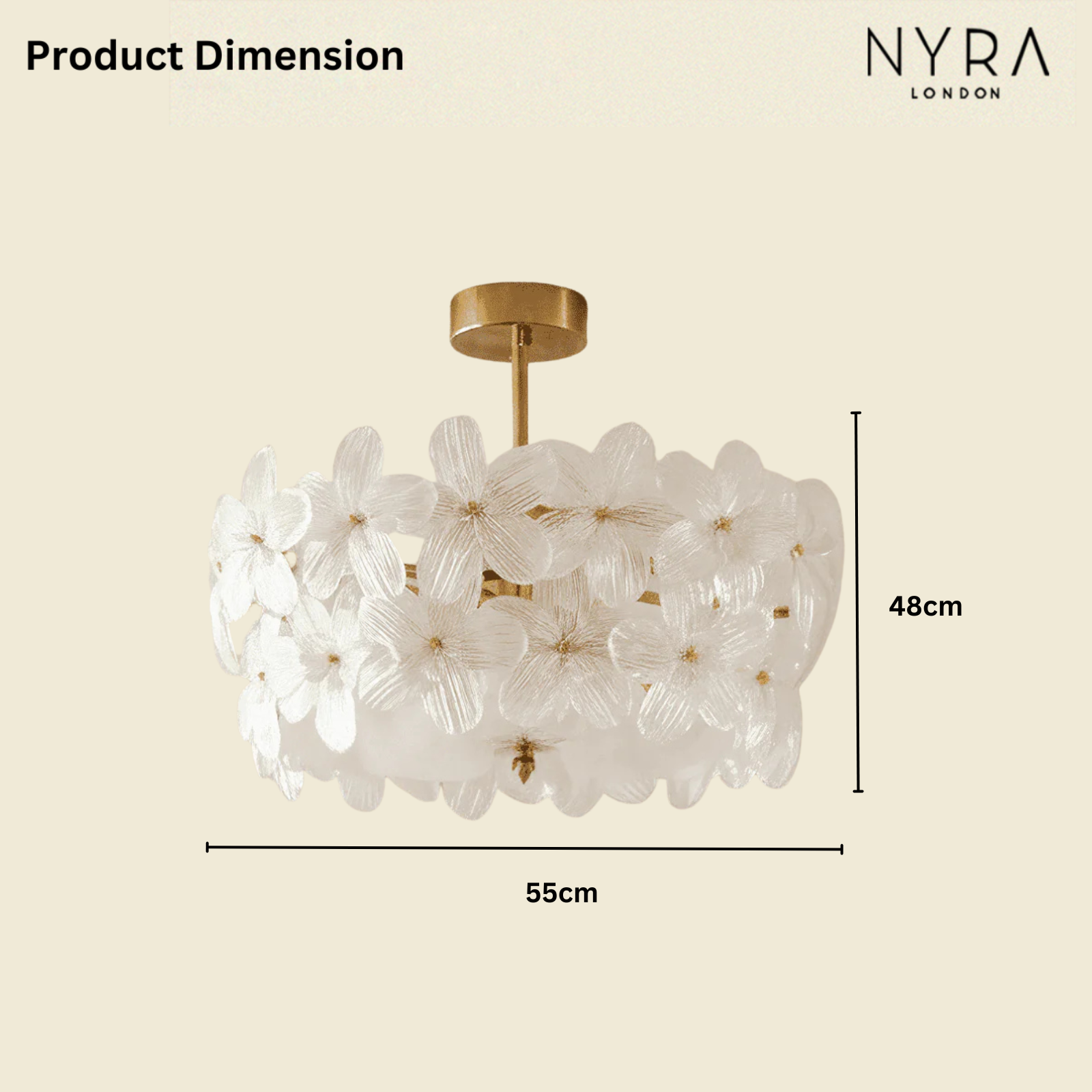 Aveino Flower Glass Ceiling Light