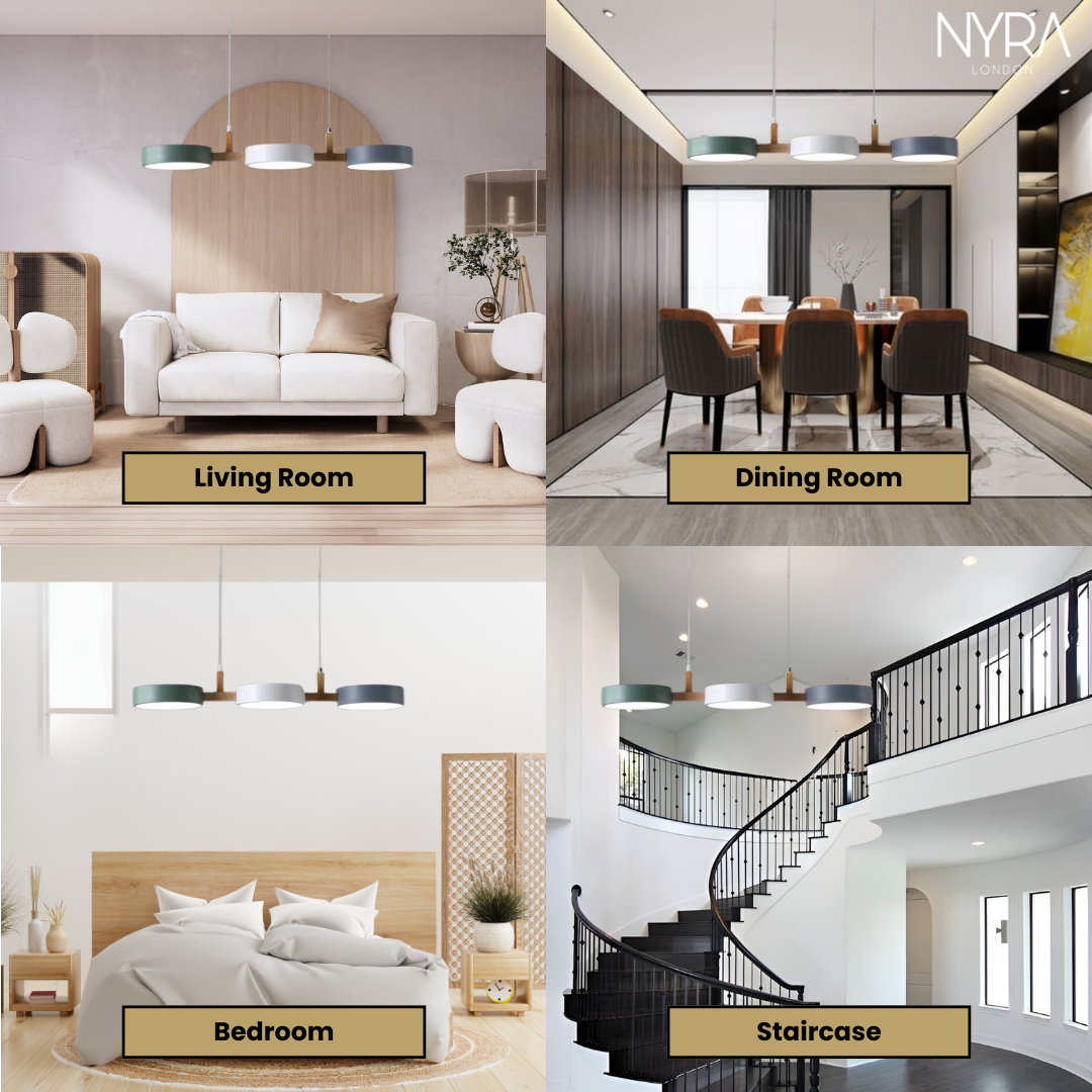 TrioGlow Modern LED Pendant