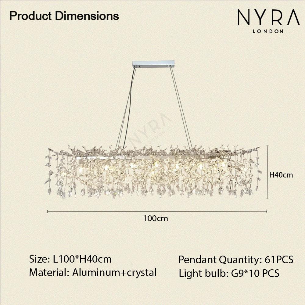 NYRA Chrome Branch Chandelier