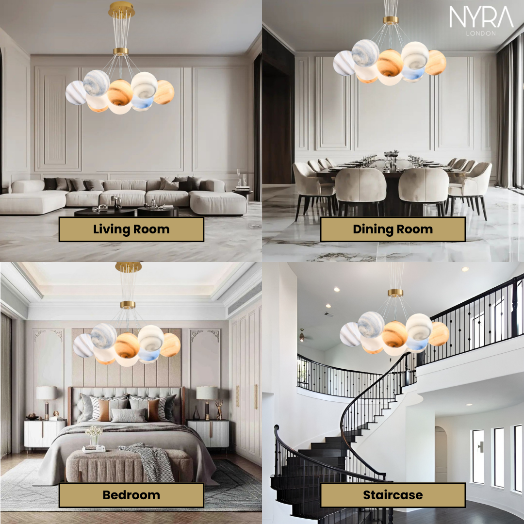 Bubble Planets Chandelier
