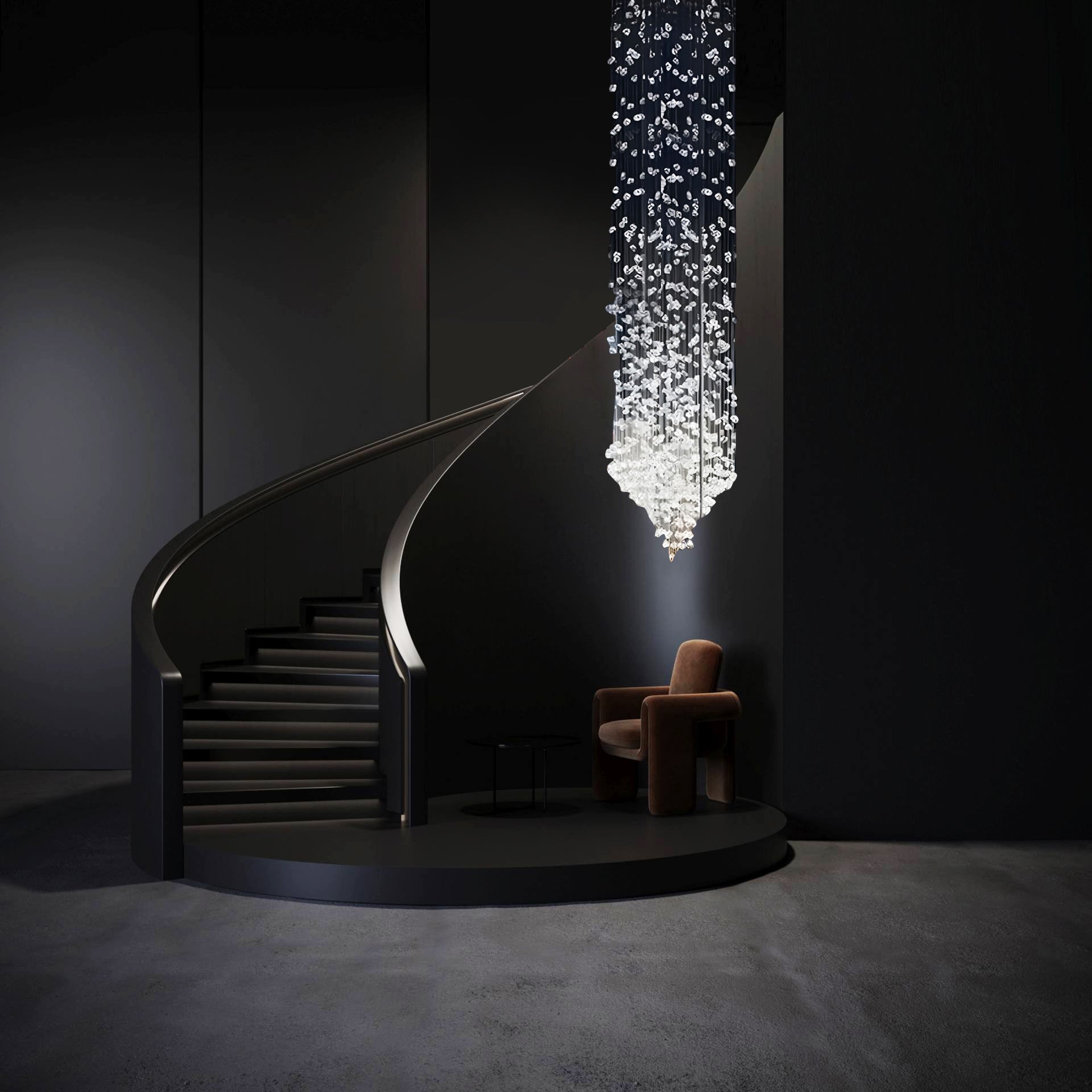 NYRA Modern Stone Chandelier