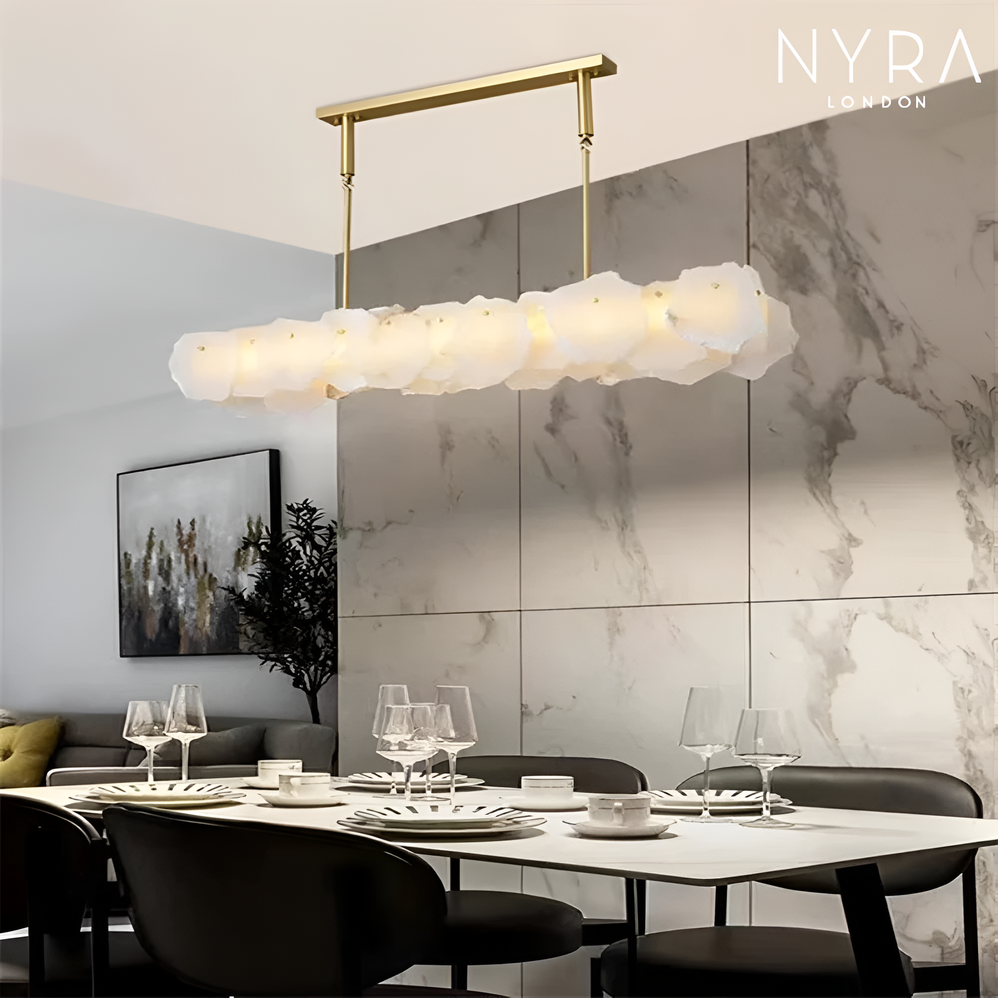 Arabella Marble Ceiling Chandelier