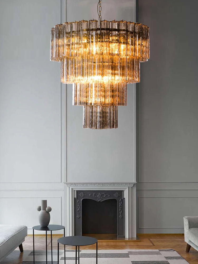 Kosta Smoke Glass Chandelier