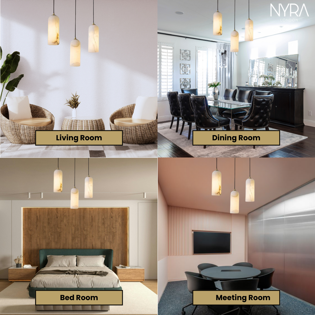 Ethereal Glow Marble Pendant