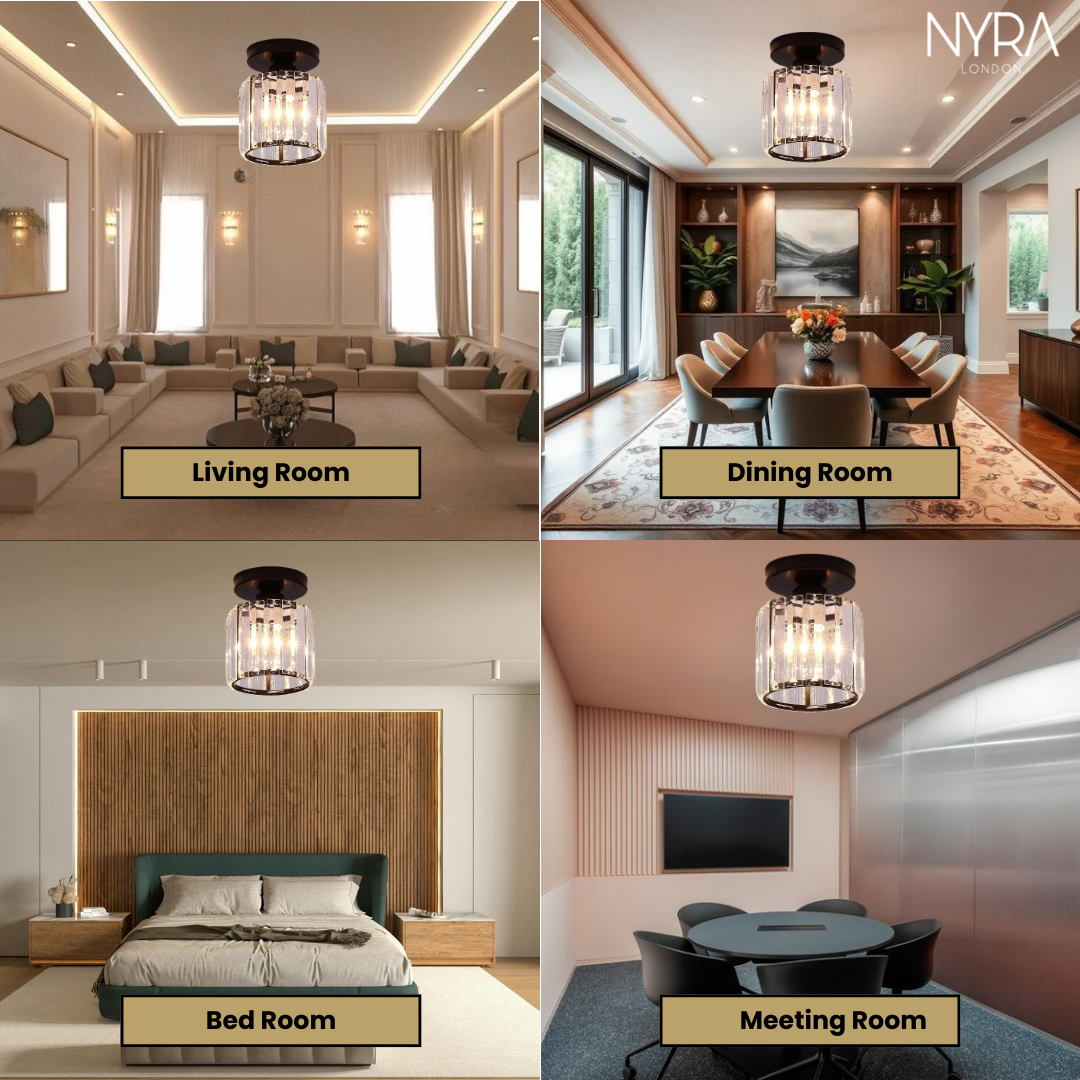 Monroe Crystal Ceiling Light