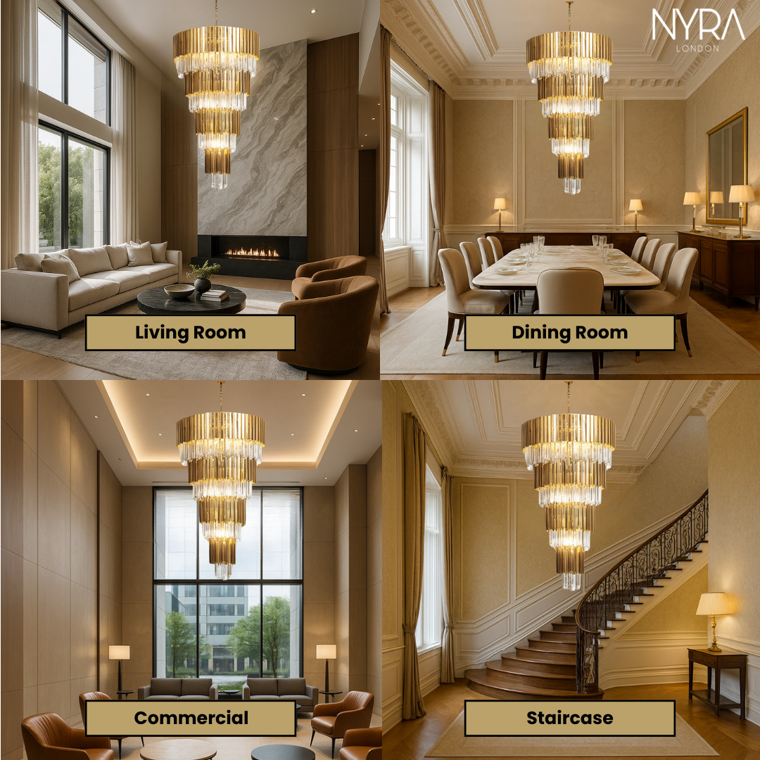 Golden Pisa Chandelier
