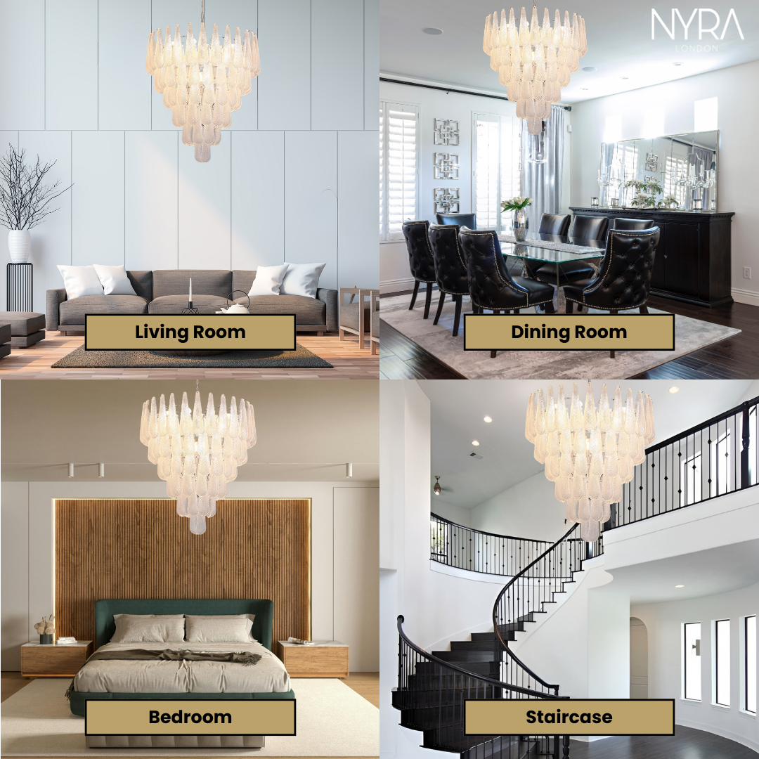 Frosted Veil Snowfall Chandelier