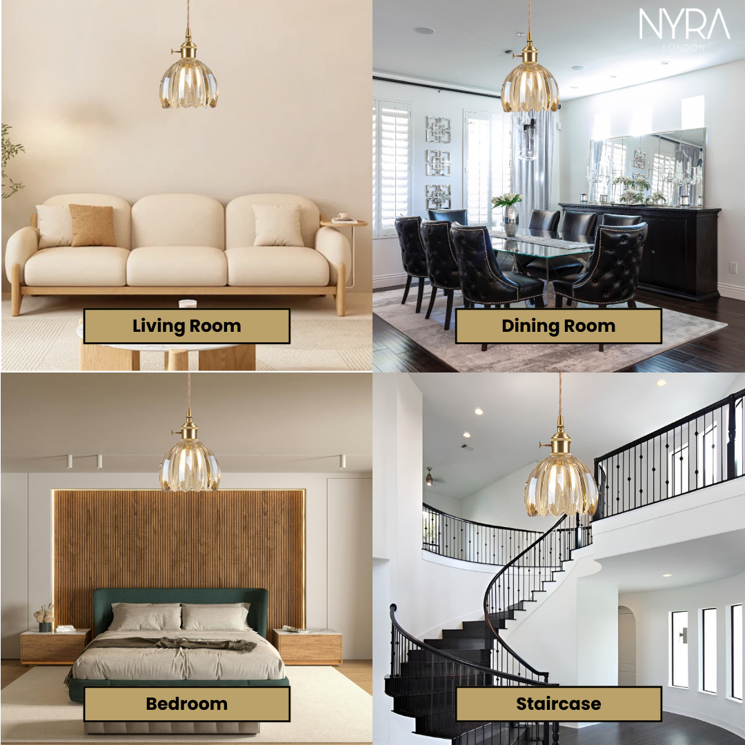 Vintage Gleam Glass Pendants