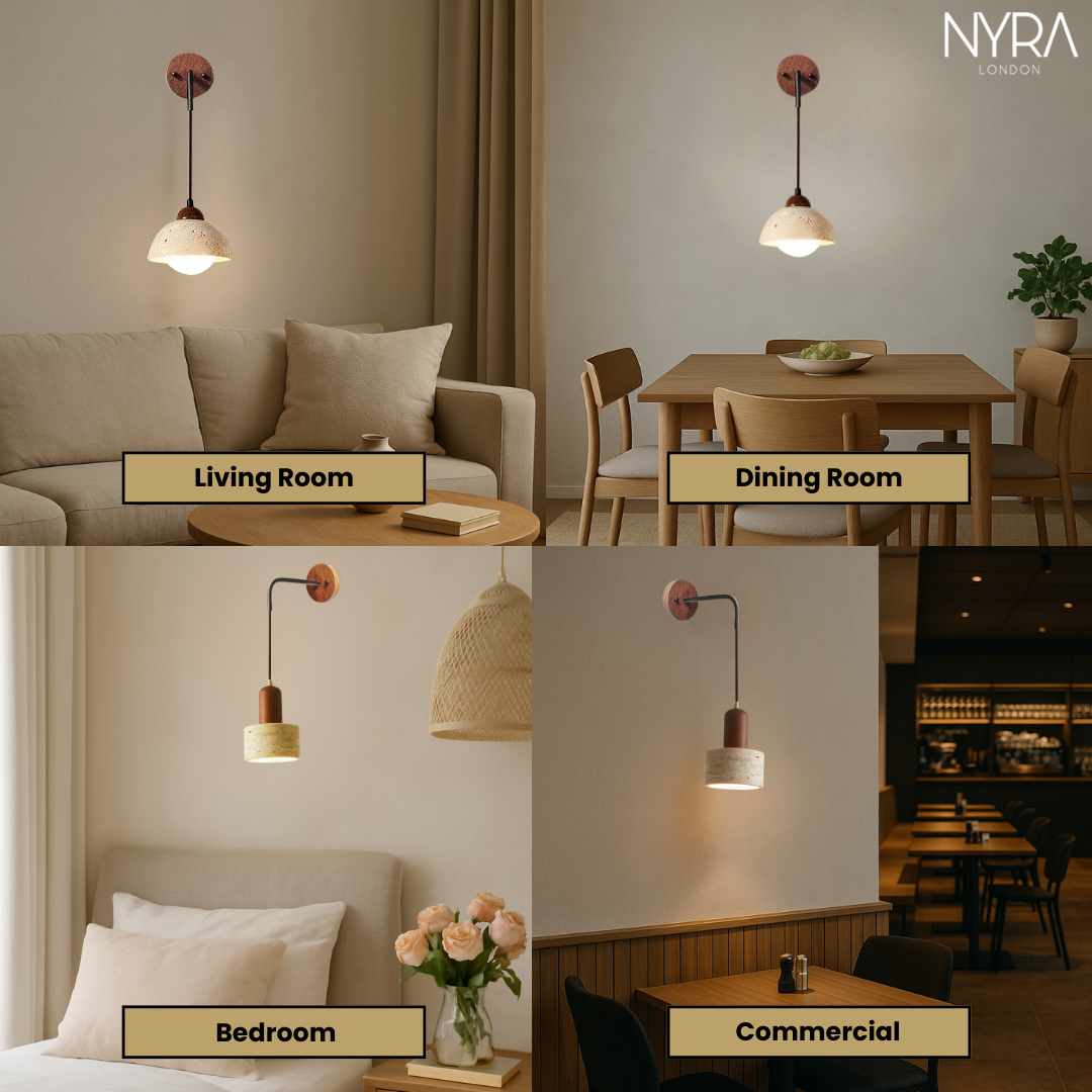 Tia Travertine Wall Lamp
