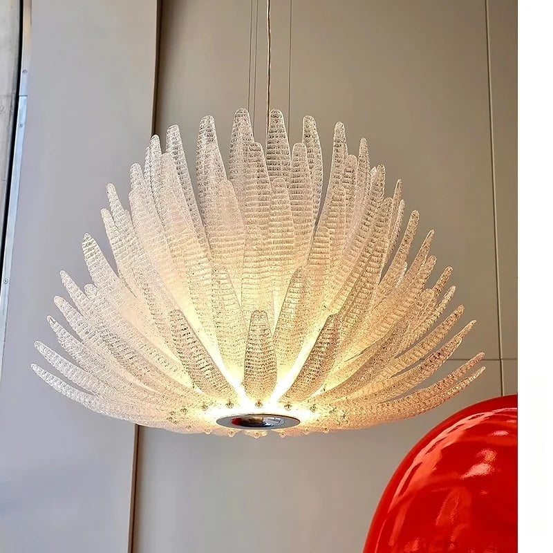 Milan Flowers Glass Chandelier
