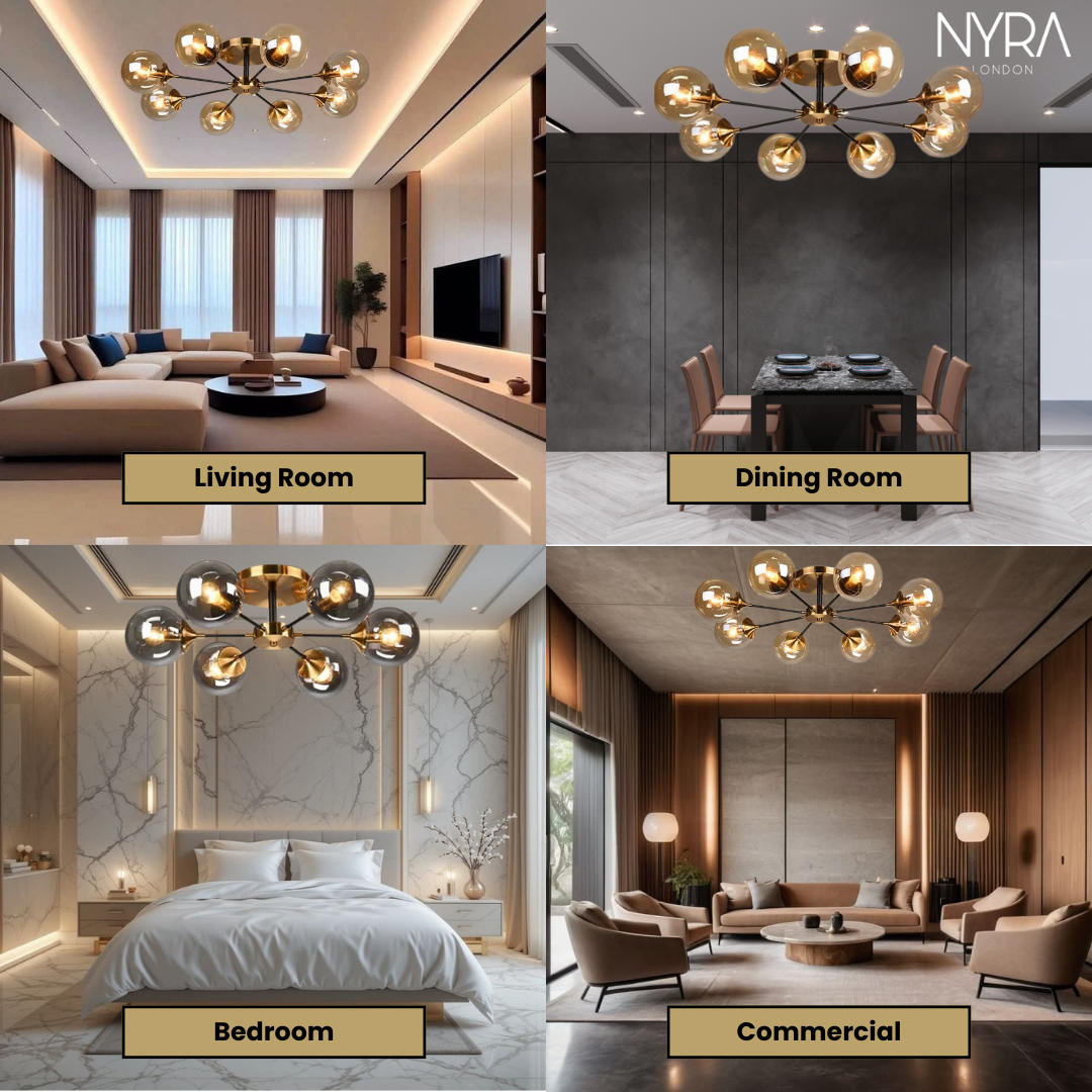 Jade Glass Ball Chandelier