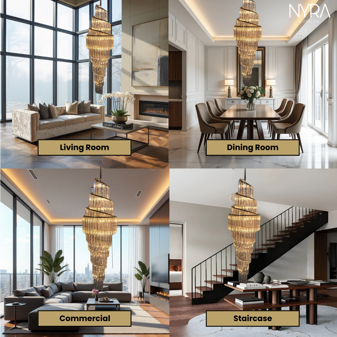Luxury Spiral Crystal Chandelier