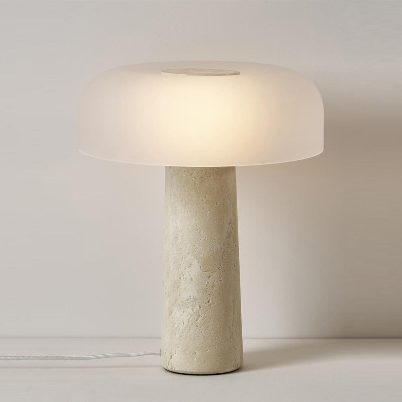 Travertine Mushroom Table lamp