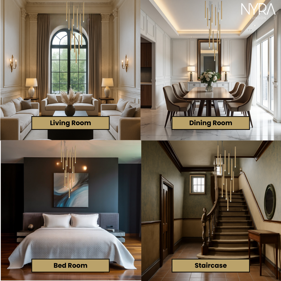 Dorset Staircase Tube Chandelier