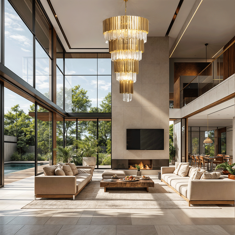 Golden Pisa Chandelier