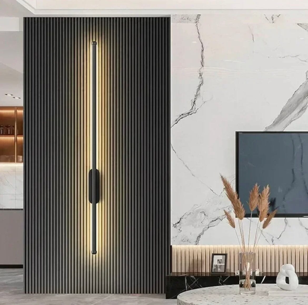 NYRA Black Tube Wall Lamp