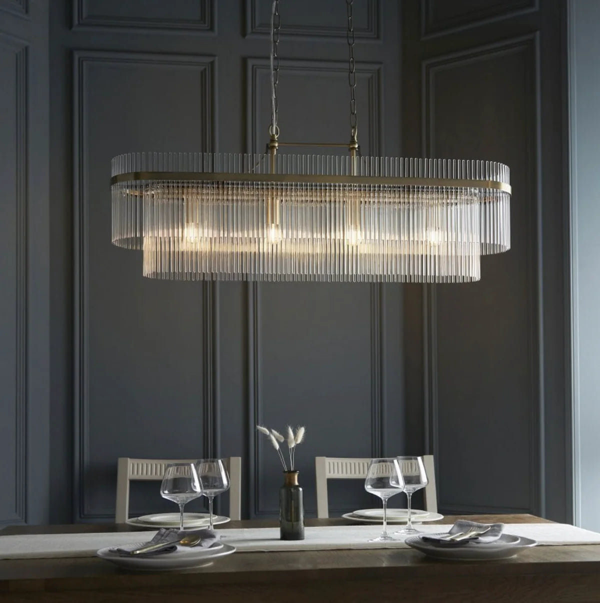 Astralis Rectangular Tube Chandelier