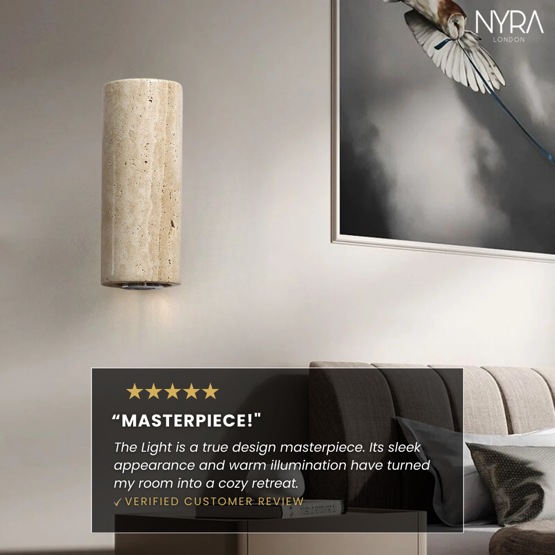 Ebony Travertine Wall Light