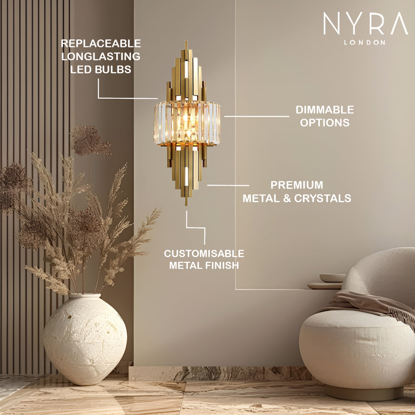 Queen Hafza wall lamp