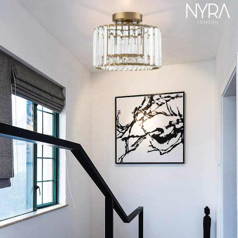 Novara Crystal Brass Chandelier