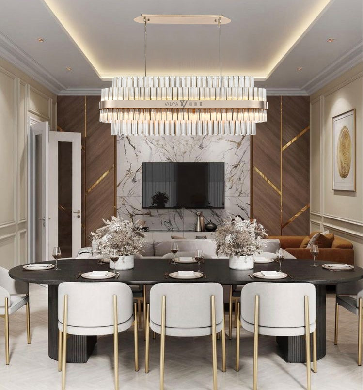 Lurano Rectangular Crystal Chandelier
