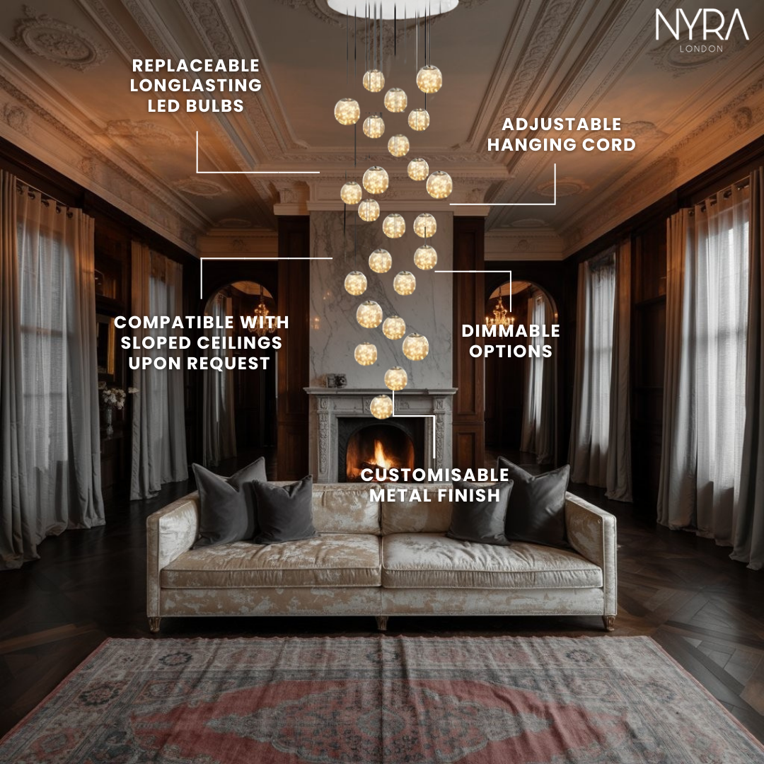 Bella Glass Ball Chandelier