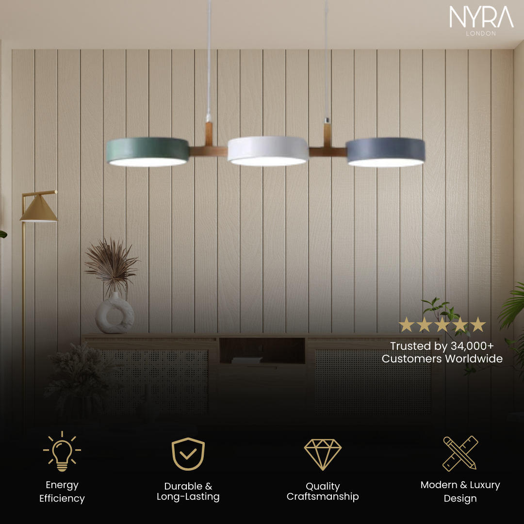 TrioGlow Modern LED Pendant