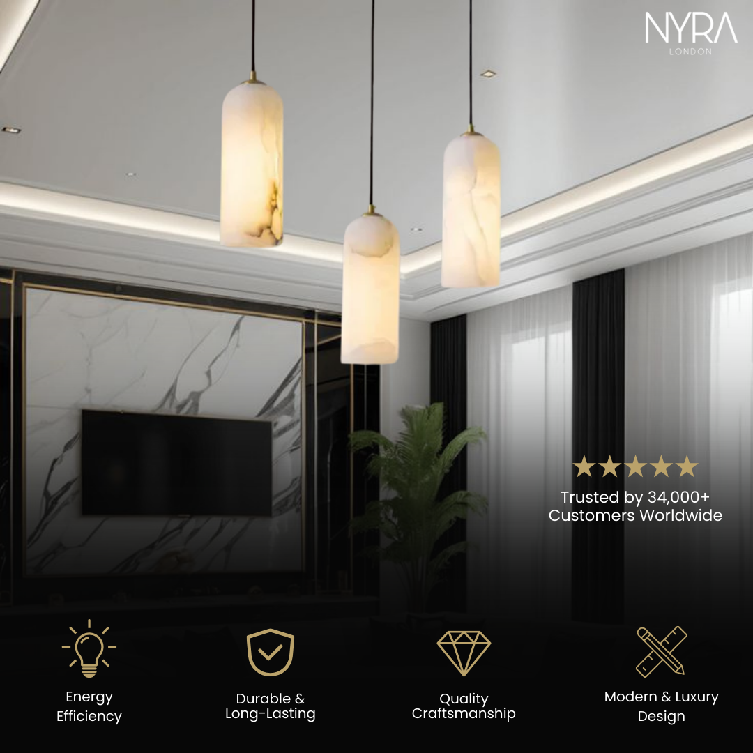 Ethereal Glow Marble Pendant