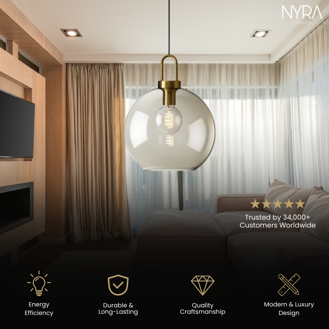Modern Smoke Glass Pendant Light