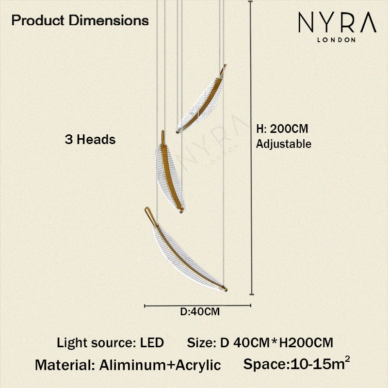 Golden Leaf LED Pendant