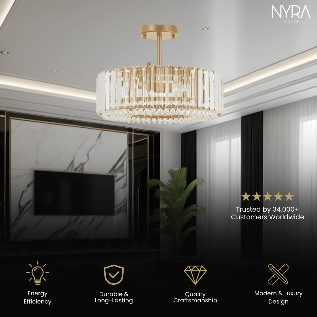 Glimmer Crystal Drum Chandelier