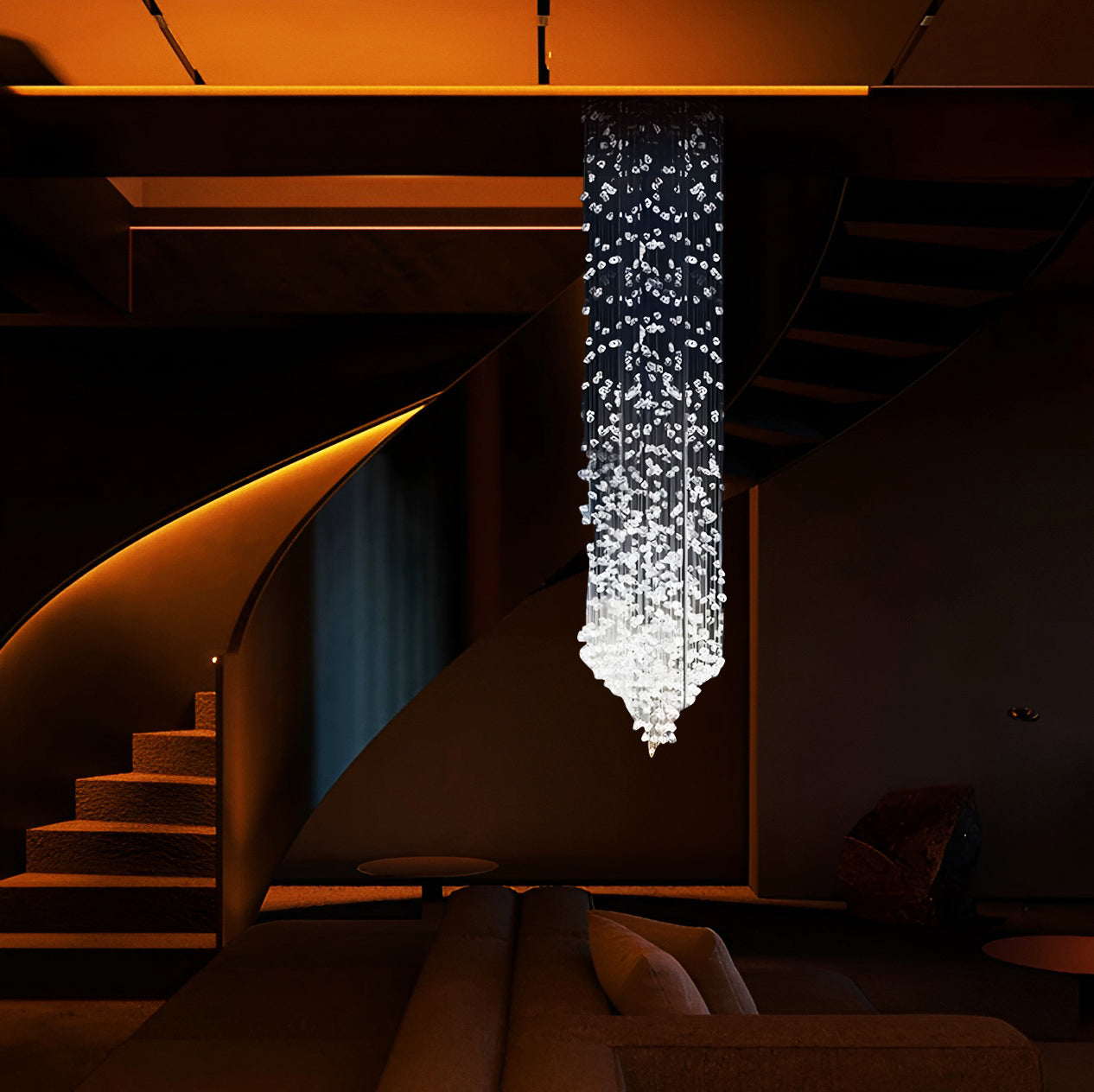 NYRA Modern Stone Chandelier