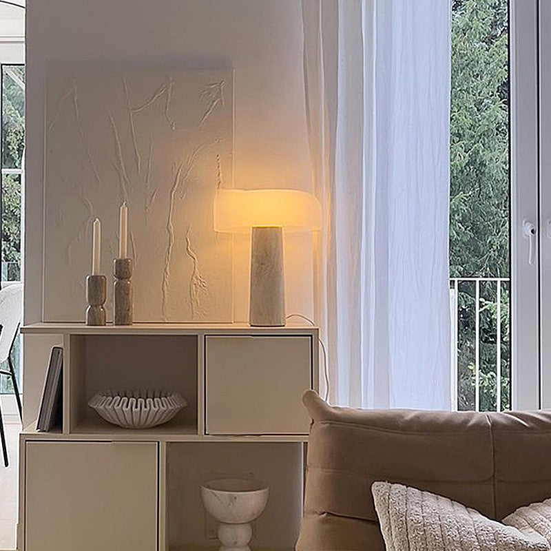 Travertine Mushroom Table lamp