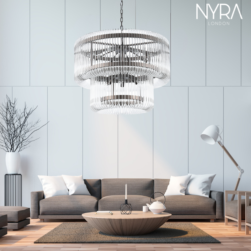 Exquisha 2-Tiered Crystal Chandelier