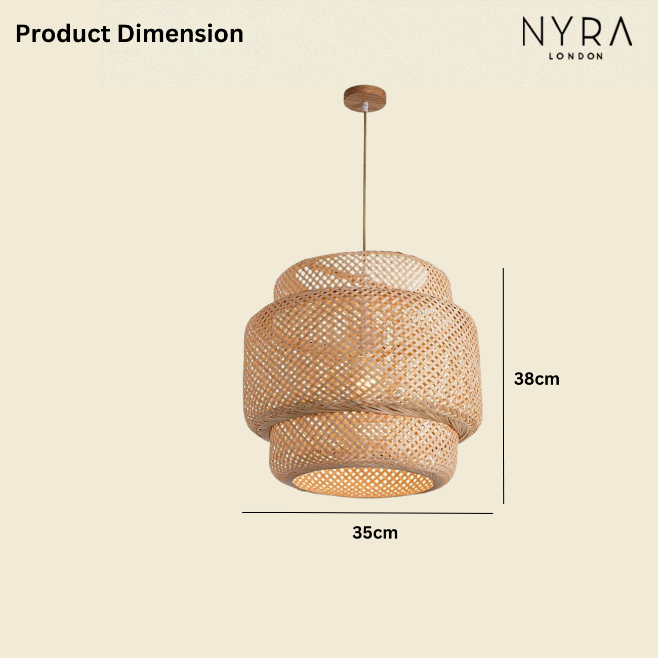 Evra Woven Rattan Pendant