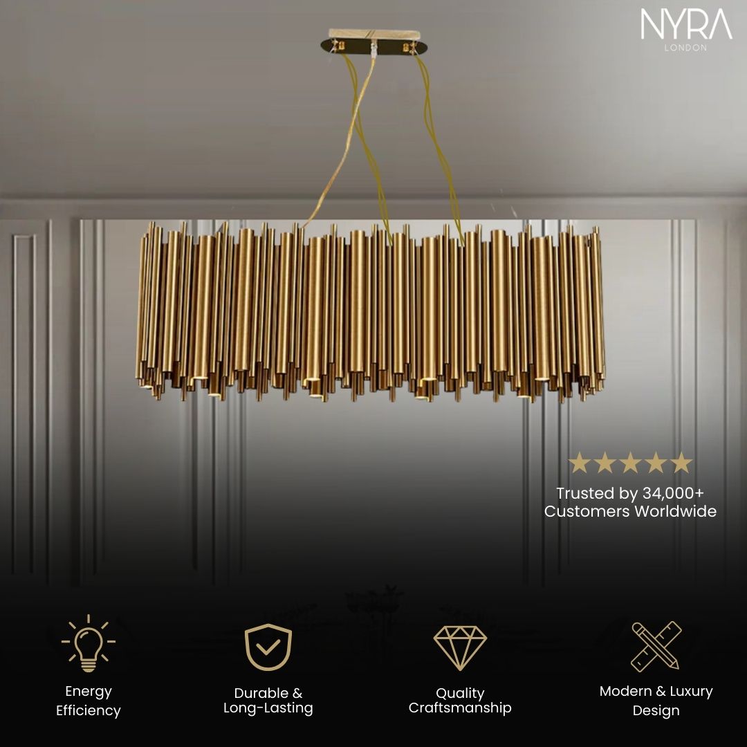 Gold Nest Oval Chandelier