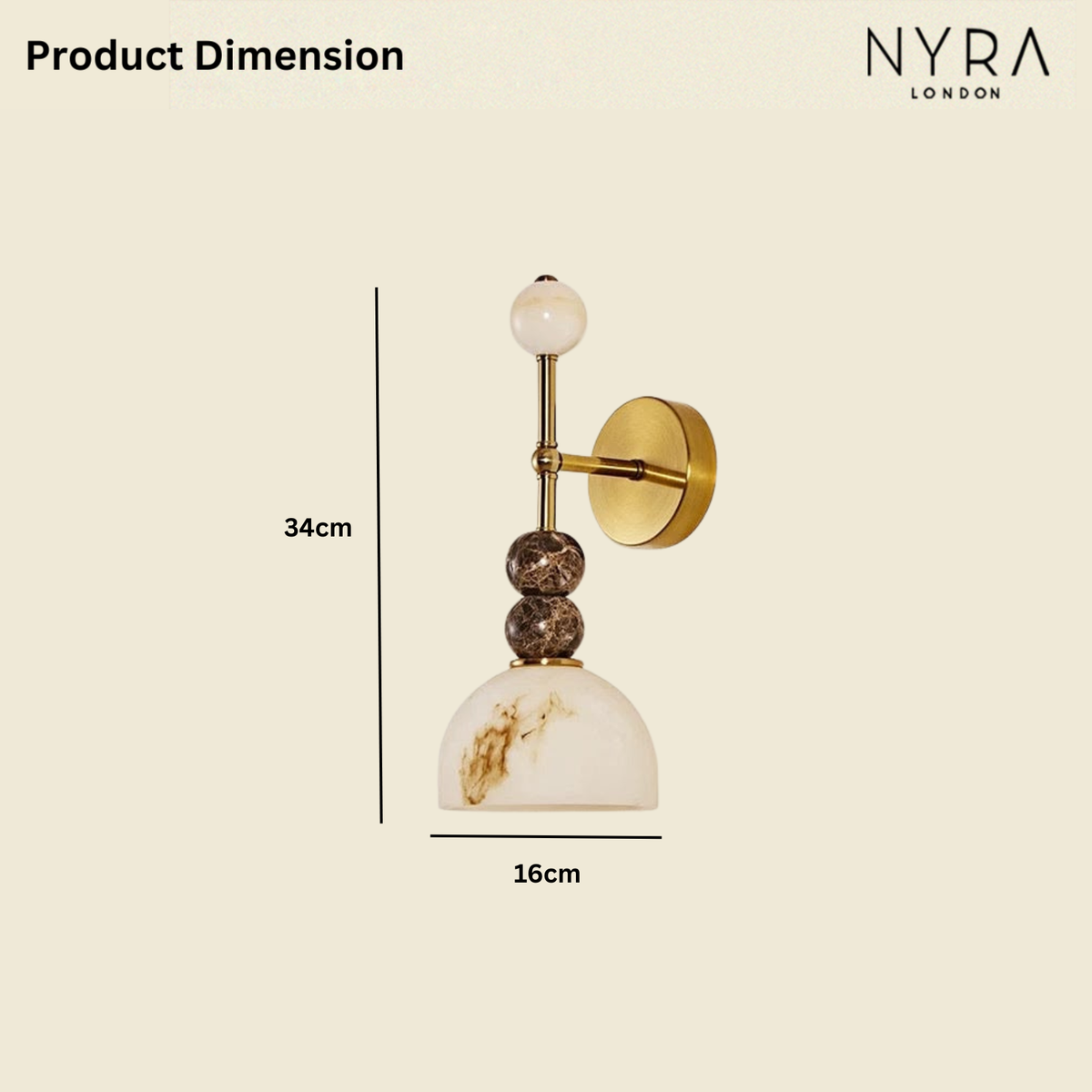 Aurela Spanis Marble Wall Lamp