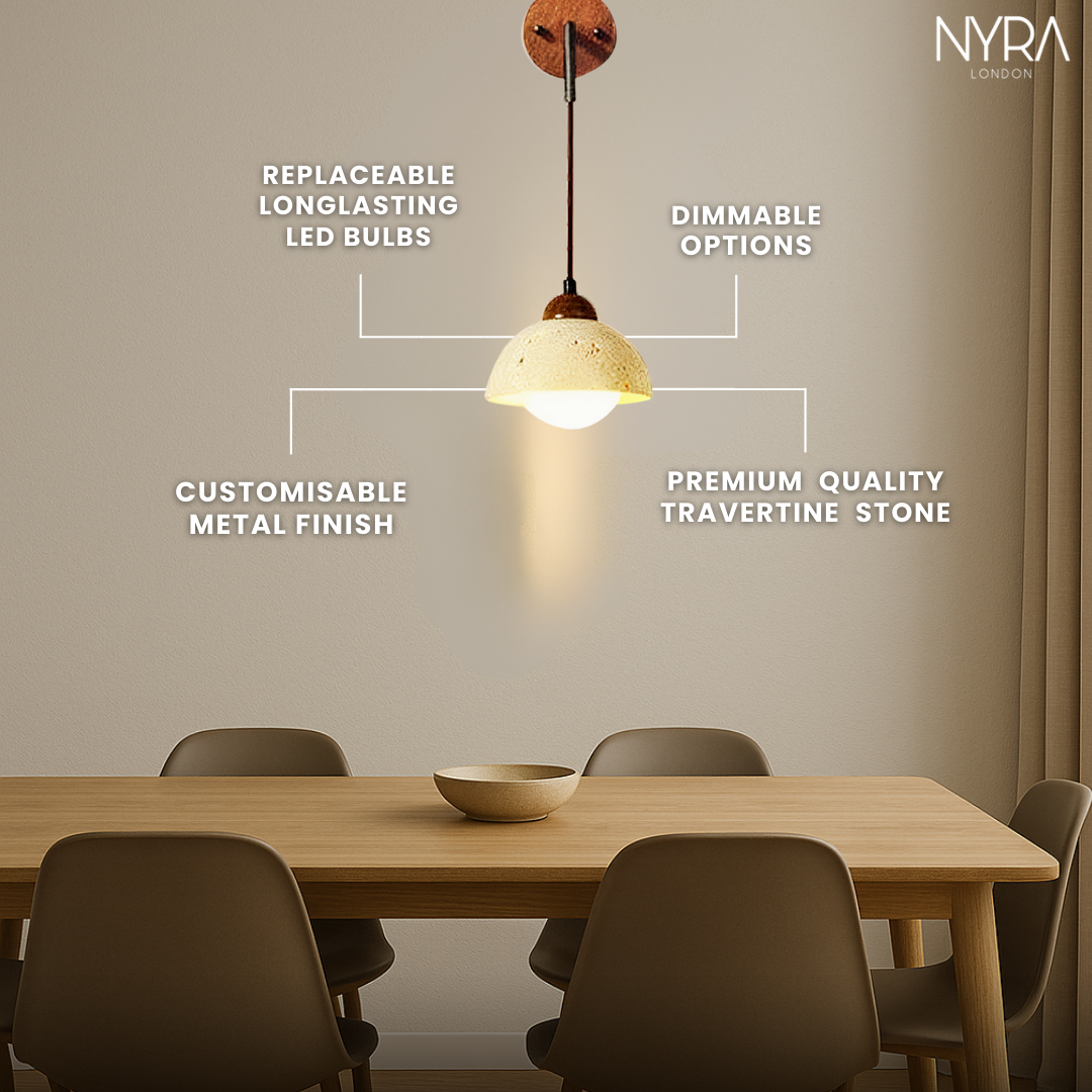 Tia Travertine Wall Lamp