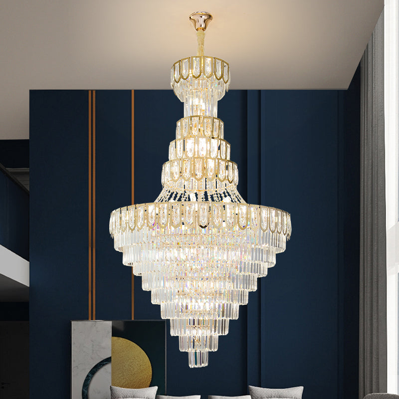 Modern Crystal Tower Chandelier