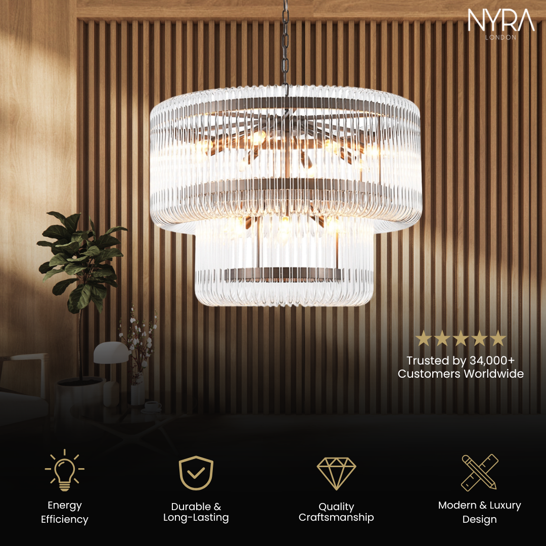 Exquisha 2-Tiered Crystal Chandelier