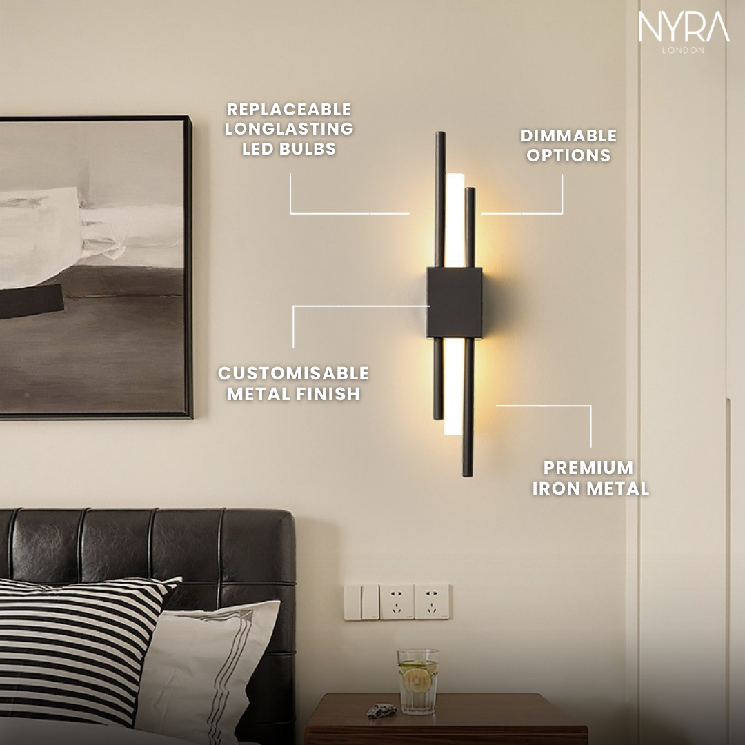 Black Lara Dual Lamp