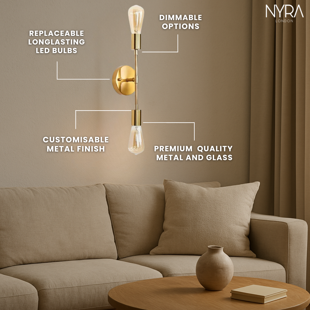 LuxeLine Twin Sconce